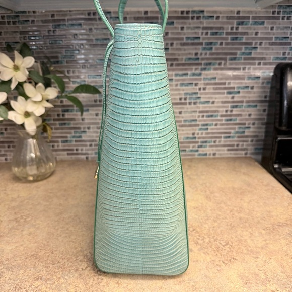 NWT Brahmin JaydenTurquoise lizard large tote purse - Picture 4 of 7